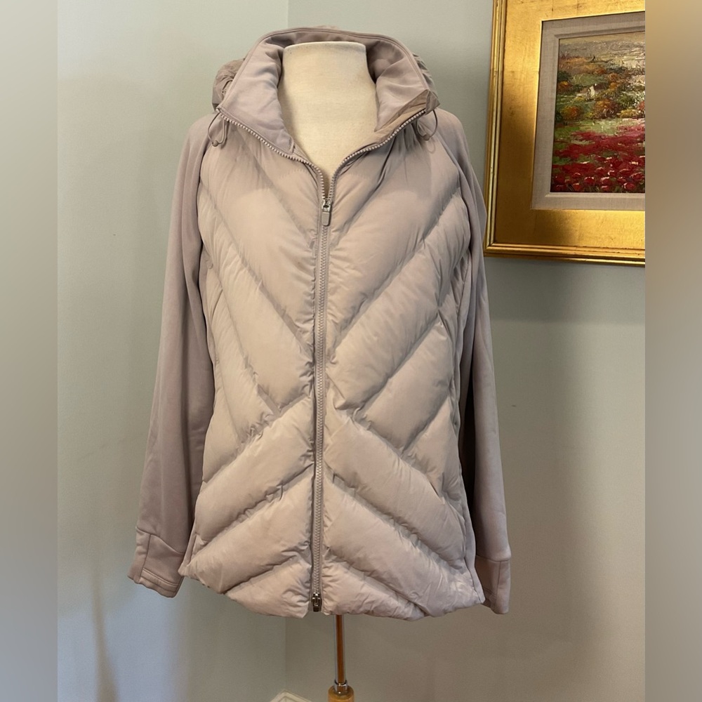 Athleta Inlet‎ Hybrid Down Jacket Muted Mauve Purple Smoke